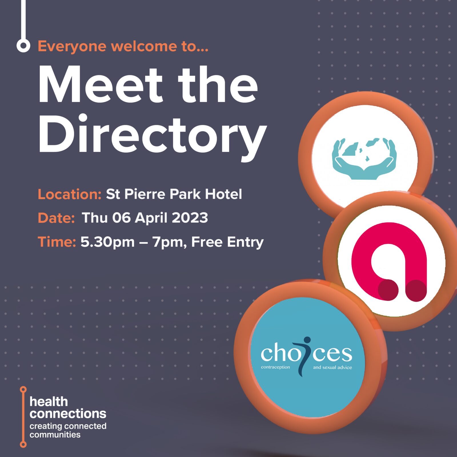 Come along to the April Meet The Directory event