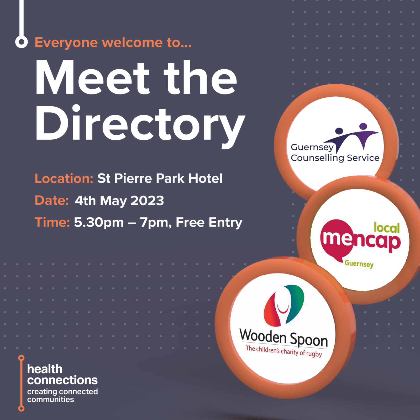Come along to the May Meet The Directory event