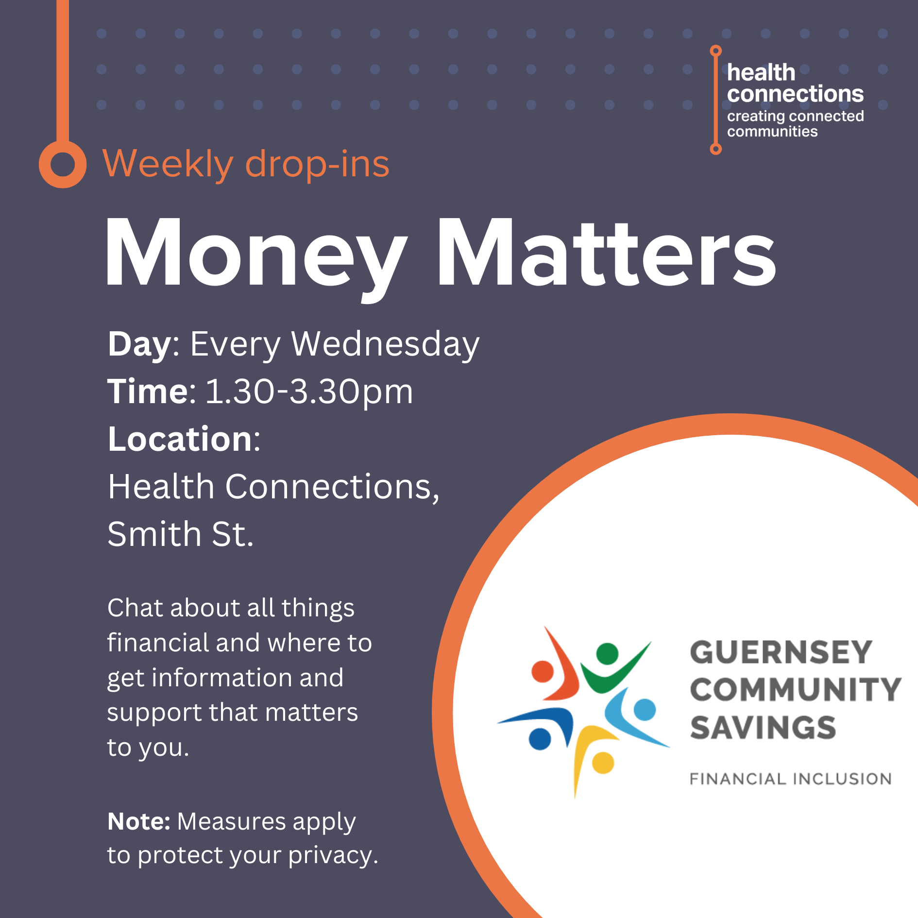 Now Money Matters Weekly ‘Drop In’ at Smith Street shop